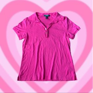 RALPH LAUREN HOT PINK T-SHIRT size medium
